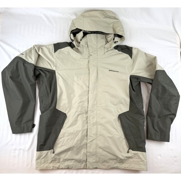 Patagonia Snowshot Jacket Mens XL Tan Olive Full Zip H2No 30951